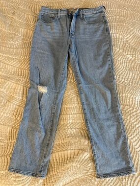 Madewell Light Blue High-Rise Straight Jeans